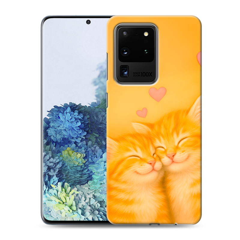 Пластиковый чехол на Samsung Galaxy S20 Ultra с принтом Милые котята Пластиковый чехол на Samsung Galaxy S20 Ultra с принтом Милые котята