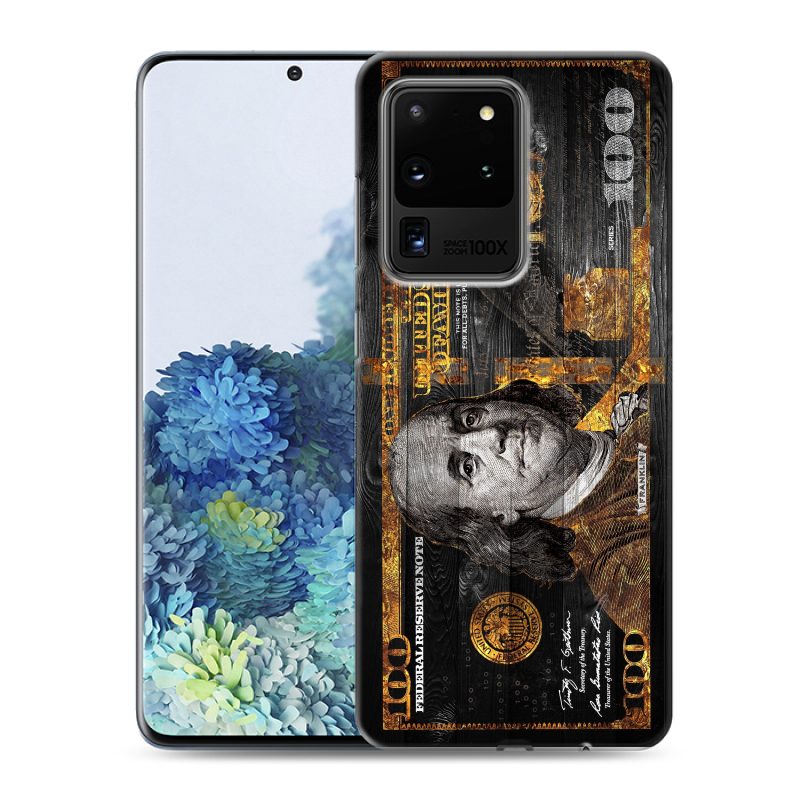 Пластиковый чехол на Samsung Galaxy S20 Ultra с принтом Доллар деньги Пластиковый чехол на Samsung Galaxy S20 Ultra с принтом Доллар деньги
