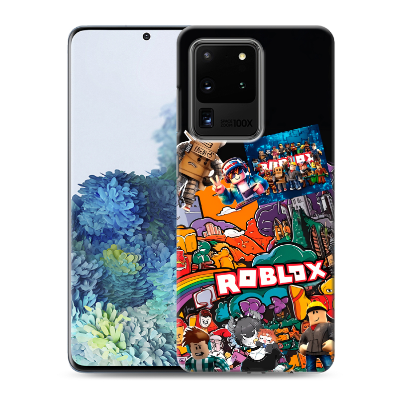 Силиконовый противоударный чехол на Samsung Galaxy S20 Ultra с принтом Roblox Роблокс Силиконовый противоударный чехол на Samsung Galaxy S20 Ultra с принтом Roblox Роблокс