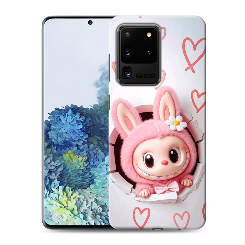 Силиконовый чехол на Samsung Galaxy S20 Ultra с принтом Labubu Лабубу Силиконовый чехол на Samsung Galaxy S20 Ultra с принтом Labubu Лабубу