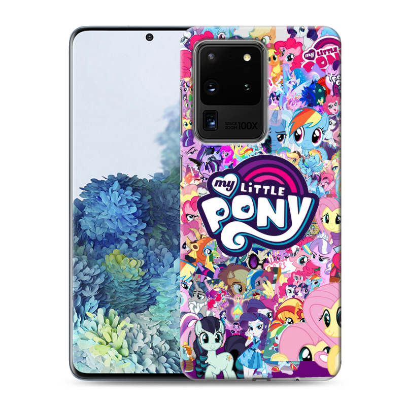 Пластиковый чехол на Samsung Galaxy S20 Ultra с принтом My little pony Дружба чудо Пластиковый чехол на Samsung Galaxy S20 Ultra с принтом My little pony Дружба чудо