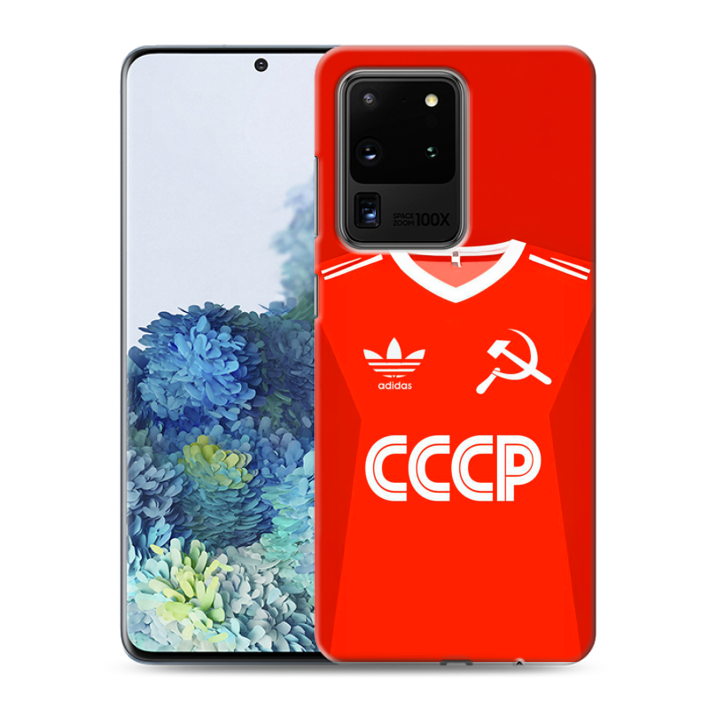 Пластиковый чехол на Samsung Galaxy S20 Ultra с принтом Флаг Герб СССР Пластиковый чехол на Samsung Galaxy S20 Ultra с принтом Флаг Герб СССР