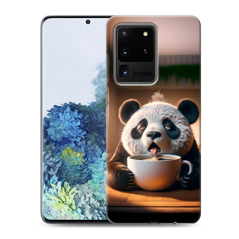 Силиконовый чехол на Samsung Galaxy S20 Ultra с принтом смешная панда Силиконовый чехол на Samsung Galaxy S20 Ultra с принтом смешная панда
