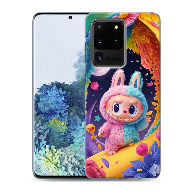 Силиконовый чехол на Samsung Galaxy S20 Ultra с принтом Labubu Лабубу Силиконовый чехол на Samsung Galaxy S20 Ultra с принтом Labubu Лабубу