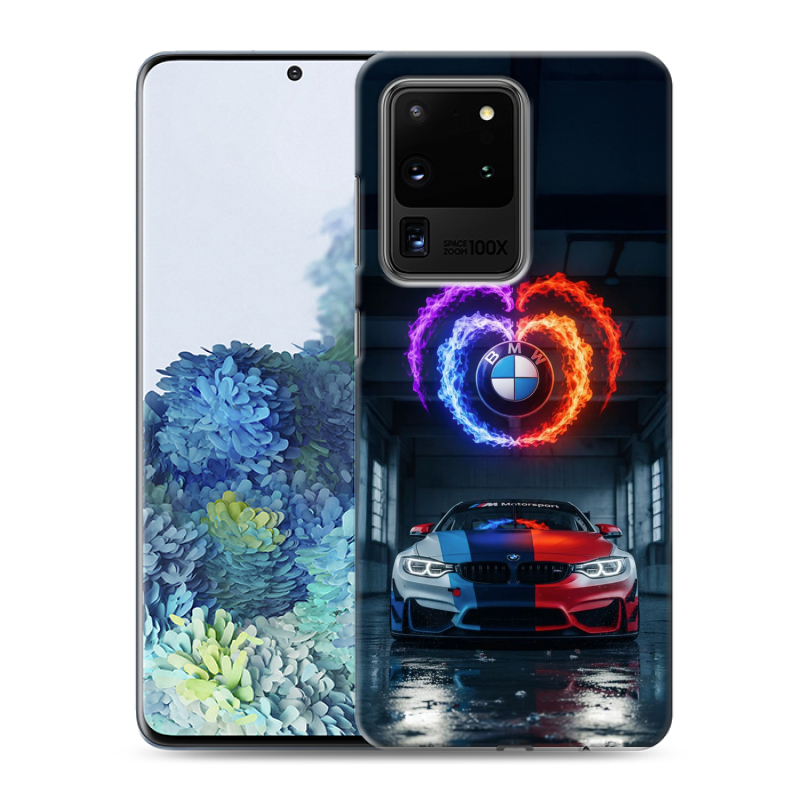 Пластиковый чехол на Samsung Galaxy S20 Ultra с принтом BMW БМВ Пластиковый чехол на Samsung Galaxy S20 Ultra с принтом BMW БМВ