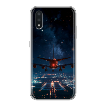 Силиконовый чехол на Samsung Galaxy A01 с принтом самолет Силиконовый чехол на Samsung Galaxy A01 с принтом самолет