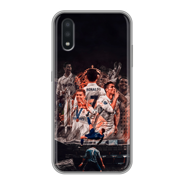 Силиконовый чехол на Samsung Galaxy A01 с принтом Реал Роналдо Real Ronaldo Силиконовый чехол на Samsung Galaxy A01 с принтом Реал Роналдо Real Ronaldo