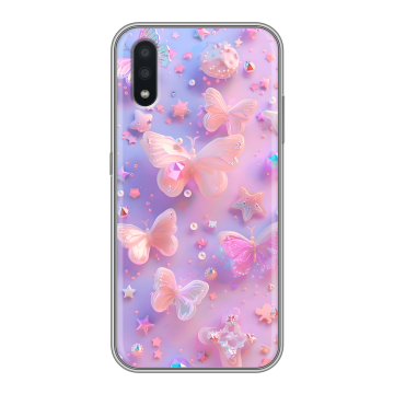 Силиконовый чехол на Samsung Galaxy A01 с принтом Бабочки Силиконовый чехол на Samsung Galaxy A01 с принтом Бабочки