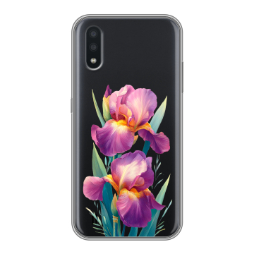 Силиконовый чехол на Samsung Galaxy A01 с принтом Цветы орхидеи Силиконовый чехол на Samsung Galaxy A01 с принтом Цветы орхидеи