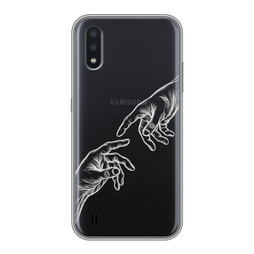 Силиконовый чехол на Samsung Galaxy A01 с принтом Сотворение мира Силиконовый чехол на Samsung Galaxy A01 с принтом Сотворение мира