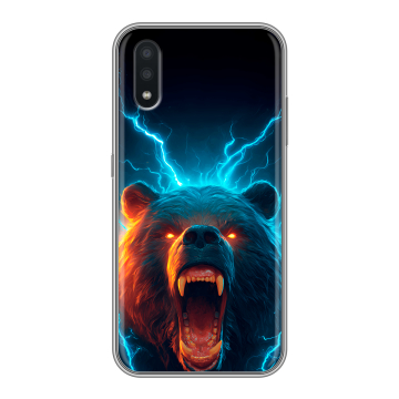 Силиконовый чехол на Samsung Galaxy A01 с принтом Медведь Силиконовый чехол на Samsung Galaxy A01 с принтом Медведь