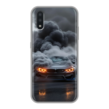 Силиконовый чехол на Samsung Galaxy A01 с принтом BMW БМВ