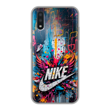 Силиконовый чехол на Samsung Galaxy A01 с принтом Nike Найк