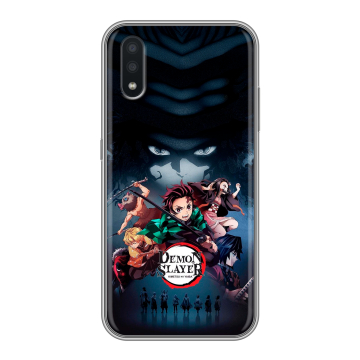 Силиконовый чехол на Samsung Galaxy A01 с принтом Demon Slayer Клинок рассекающий демонов