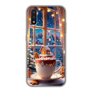 Силиконовый чехол на Samsung Galaxy A01 с принтом Новый год Силиконовый чехол на Samsung Galaxy A01 с принтом Новый год