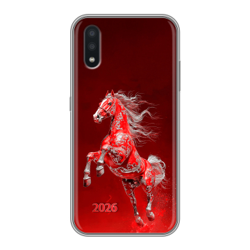 Силиконовый чехол на Samsung Galaxy A01 с принтом Новый год Силиконовый чехол на Samsung Galaxy A01 с принтом Новый год