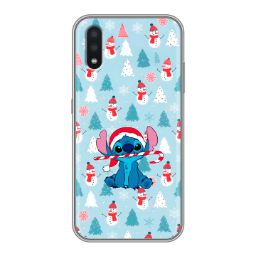 Силиконовый чехол на Samsung Galaxy A01 с принтом Стич Новый год Силиконовый чехол на Samsung Galaxy A01 с принтом Стич Новый год