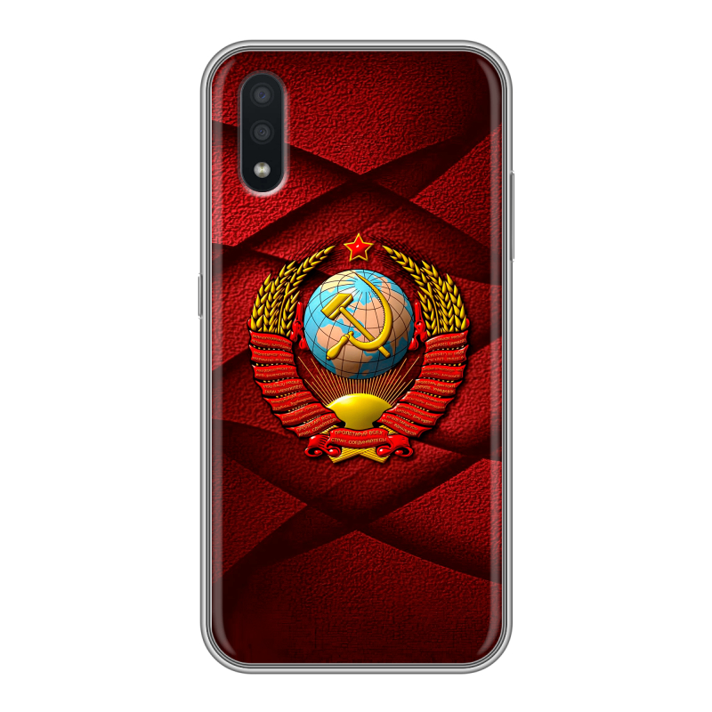 Пластиковый чехол на Samsung Galaxy A01 с принтом Герб СССР Пластиковый чехол на Samsung Galaxy A01 с принтом Герб СССР