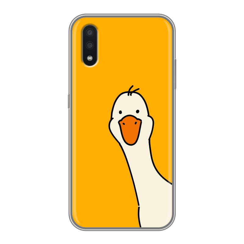 Силиконовый чехол на Samsung Galaxy A01 с принтом Утка Силиконовый чехол на Samsung Galaxy A01 с принтом Утка