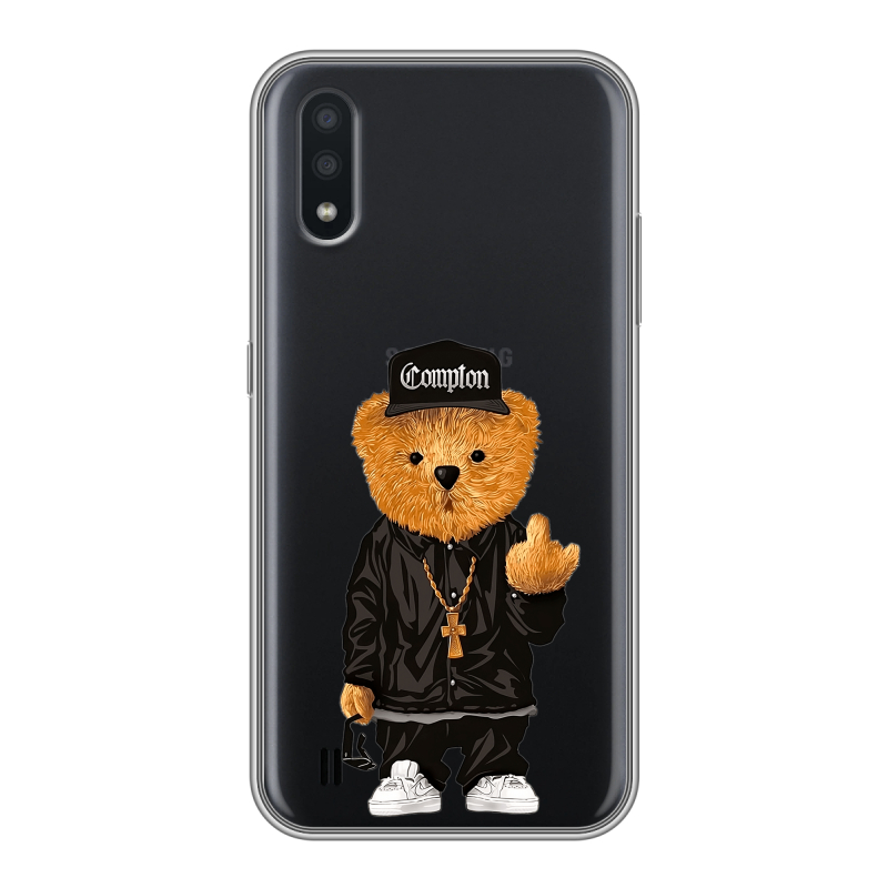 Силиконовый чехол на Samsung Galaxy A01 с принтом Мишка Силиконовый чехол на Samsung Galaxy A01 с принтом Мишка
