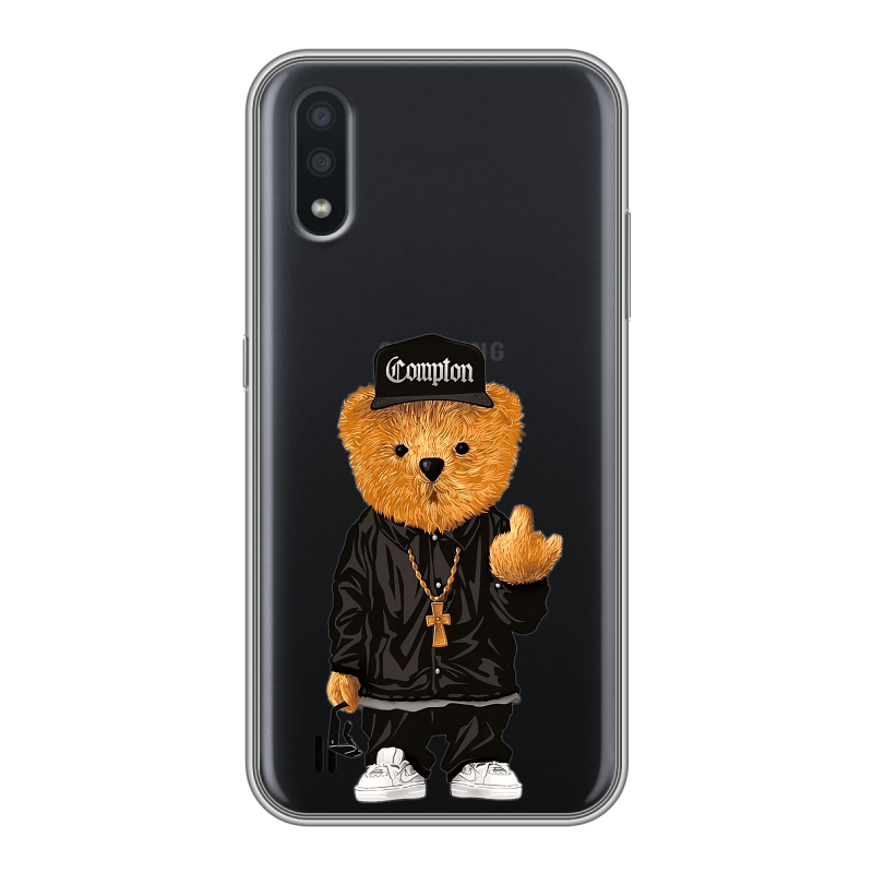 Силиконовый чехол на Samsung Galaxy A01 с принтом Плюшевый медведь Силиконовый чехол на Samsung Galaxy A01 с принтом Плюшевый медведь