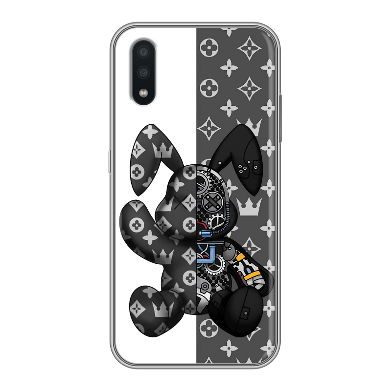 Силиконовый чехол на Samsung Galaxy A01 с принтом Луи робот Силиконовый чехол на Samsung Galaxy A01 с принтом Луи робот