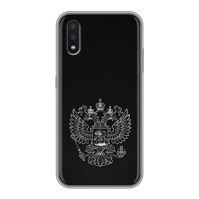 Силиконовый чехол на Samsung Galaxy A01 с принтом Герб России Силиконовый чехол на Samsung Galaxy A01 с принтом Герб России