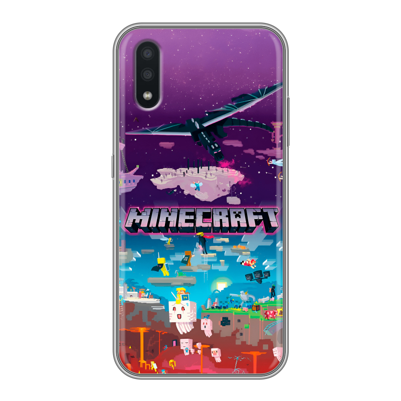 Силиконовый чехол на Samsung Galaxy A01 с принтом Майнкрафт Minecraft Силиконовый чехол на Samsung Galaxy A01 с принтом Майнкрафт Minecraft