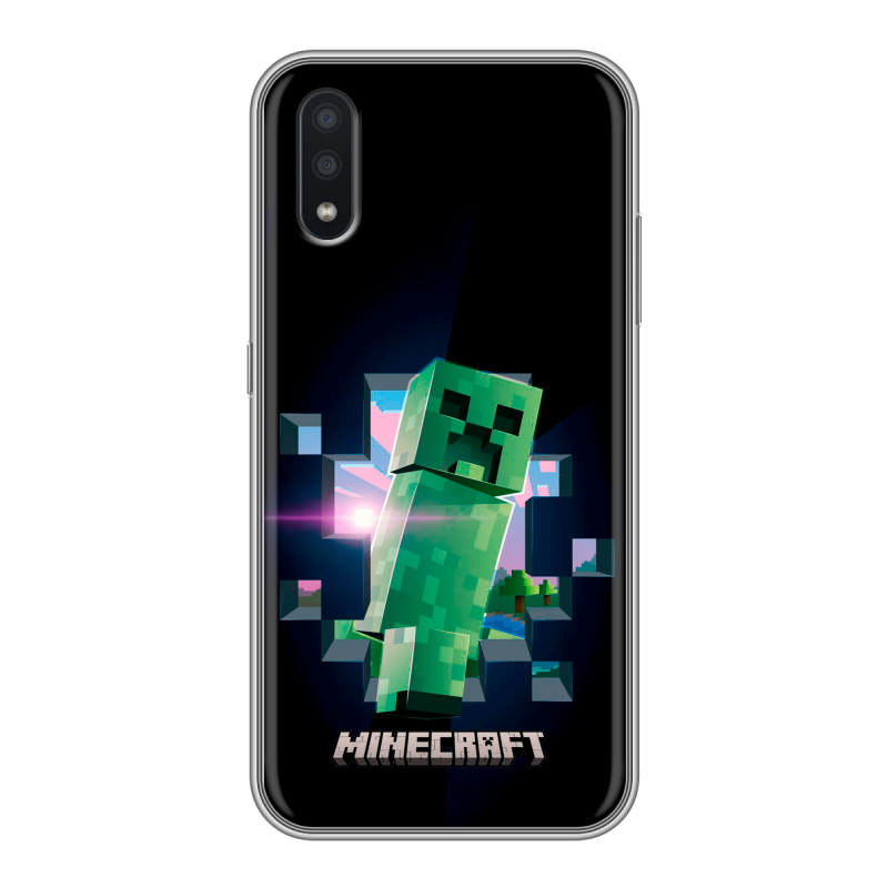 Пластиковый чехол на Samsung Galaxy A01 с принтом Майнкрафт Minecraft Пластиковый чехол на Samsung Galaxy A01 с принтом Майнкрафт Minecraft