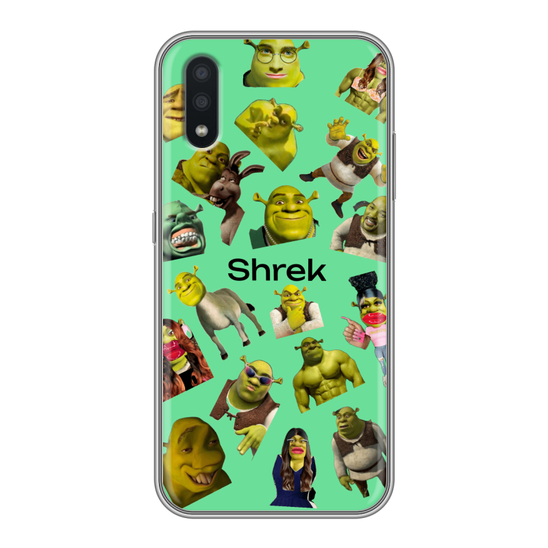 Пластиковый чехол на Samsung Galaxy A01 с принтом Шрек Shrek Пластиковый чехол на Samsung Galaxy A01 с принтом Шрек Shrek