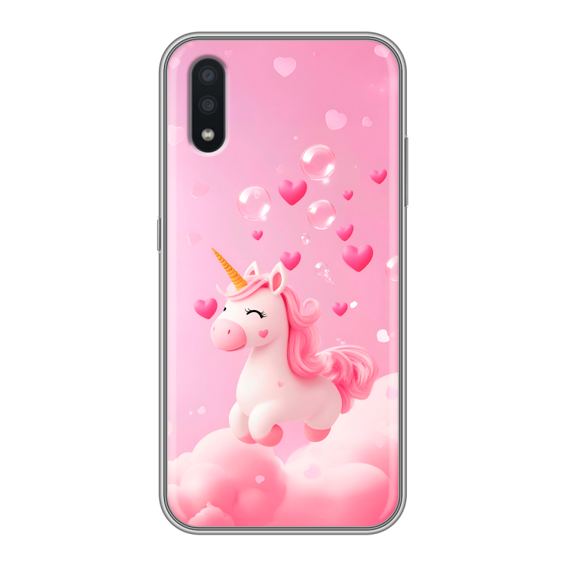 Силиконовый чехол на Samsung Galaxy A01 с принтом Единорог Силиконовый чехол на Samsung Galaxy A01 с принтом Единорог