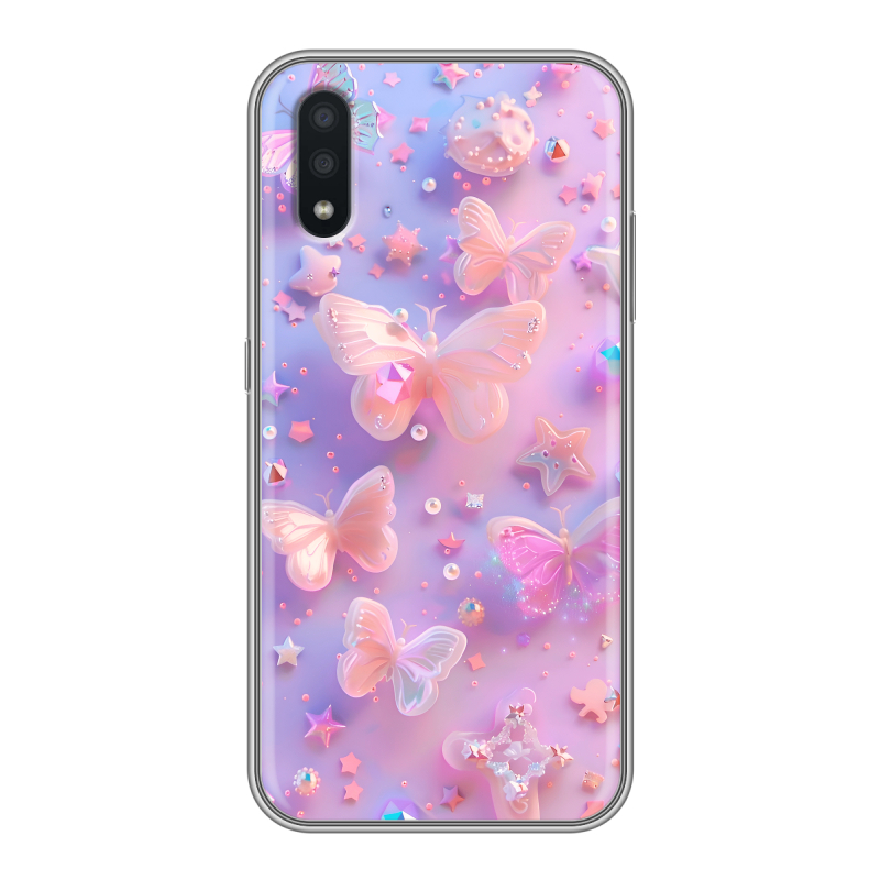 Силиконовый чехол на Samsung Galaxy A01 с принтом Бабочки Силиконовый чехол на Samsung Galaxy A01 с принтом Бабочки