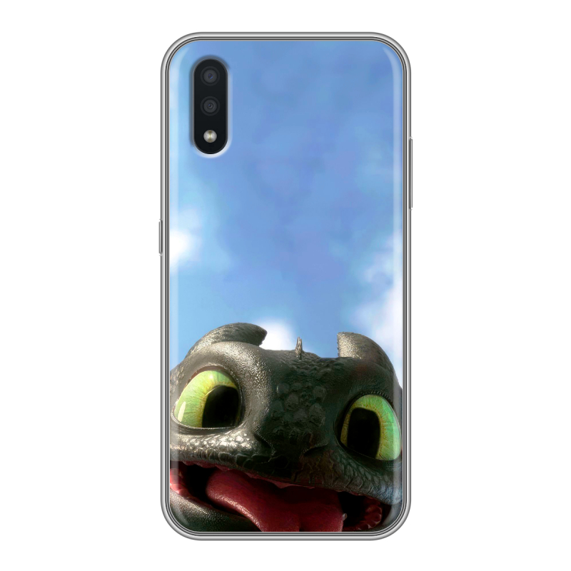 Силиконовый чехол на Samsung Galaxy A01 с принтом Как приручить дракона Силиконовый чехол на Samsung Galaxy A01 с принтом Как приручить дракона