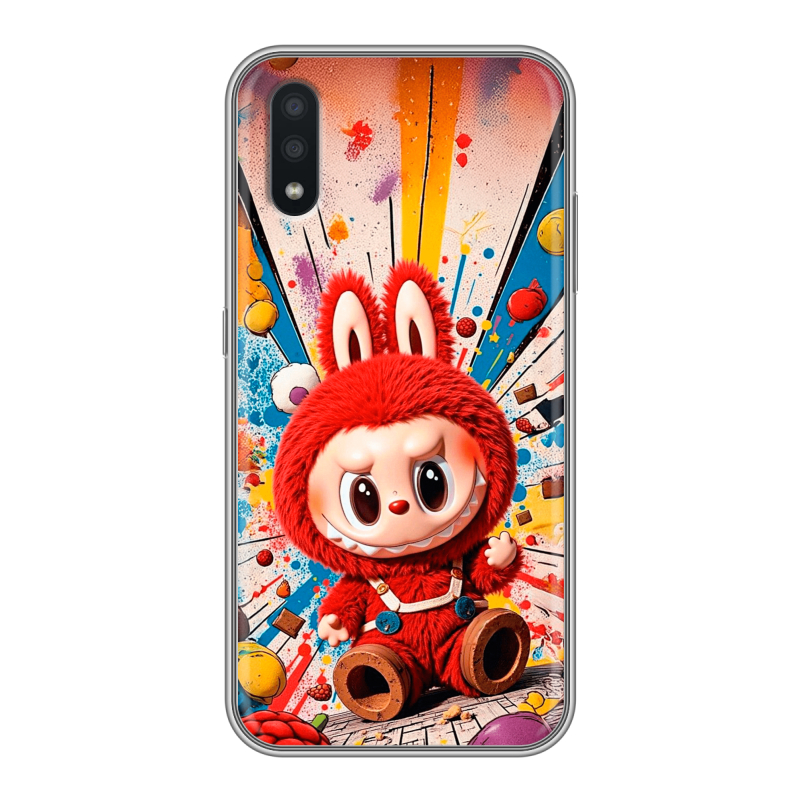 Силиконовый чехол на Samsung Galaxy A01 с принтом Labubu Лабубу Силиконовый чехол на Samsung Galaxy A01 с принтом Labubu Лабубу