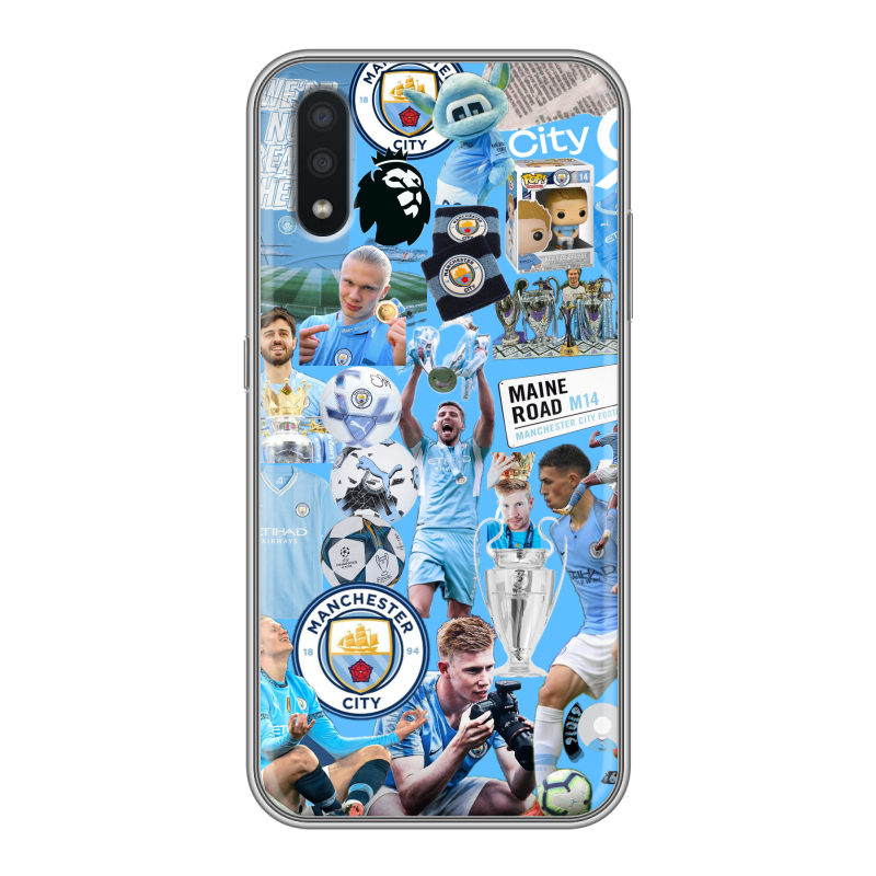 Силиконовый противоударный чехол на Samsung Galaxy A01 с принтом Man City Манчестер Сити Силиконовый противоударный чехол на Samsung Galaxy A01 с принтом Man City Манчестер Сити