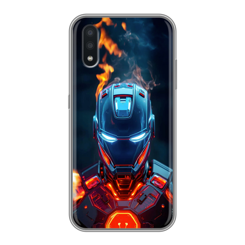 Силиконовый противоударный чехол на Samsung Galaxy A01 с принтом IronMan Железный человек Силиконовый противоударный чехол на Samsung Galaxy A01 с принтом IronMan Железный человек