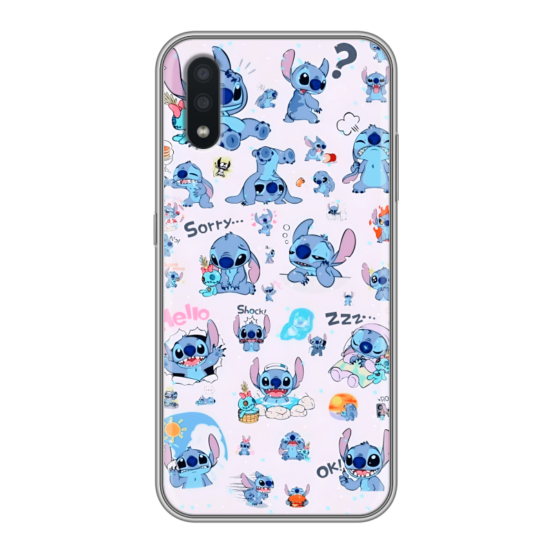 Пластиковый чехол на Samsung Galaxy A01 с принтом Лило и Стич Пластиковый чехол на Samsung Galaxy A01 с принтом Лило и Стич