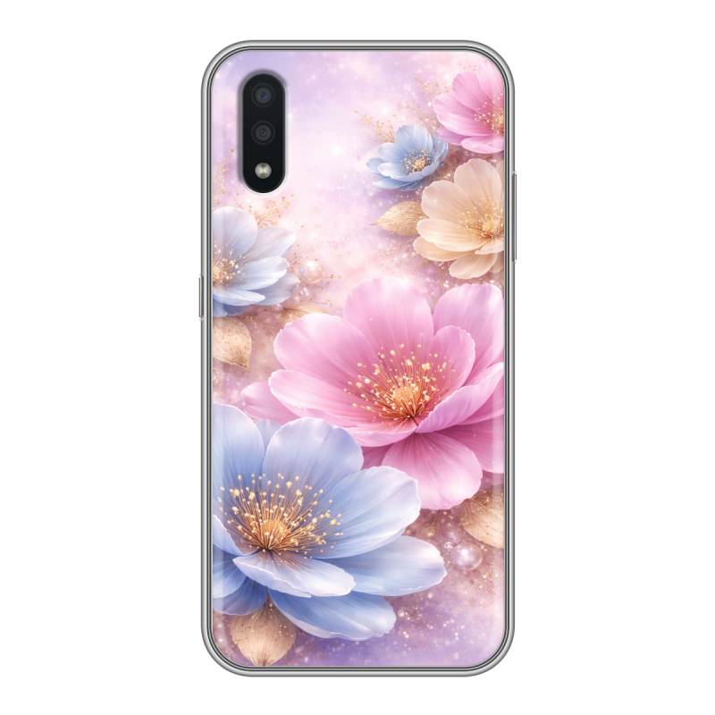 Силиконовый противоударный чехол на Samsung Galaxy A01 с принтом женский Силиконовый противоударный чехол на Samsung Galaxy A01 с принтом женский