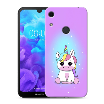 Силиконовый противоударный чехол на Huawei Y6s с принтом Единорог Силиконовый противоударный чехол на Huawei Y6s с принтом Единорог