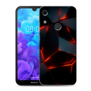 Силиконовый противоударный чехол на Huawei Y6s с принтом Яркие абстракции Силиконовый противоударный чехол на Huawei Y6s с принтом Яркие абстракции