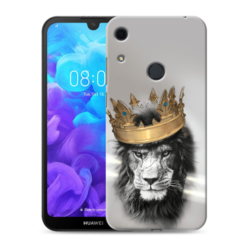 Силиконовый противоударный чехол на Huawei Y6s с принтом Лев с короной Силиконовый противоударный чехол на Huawei Y6s с принтом Лев с короной