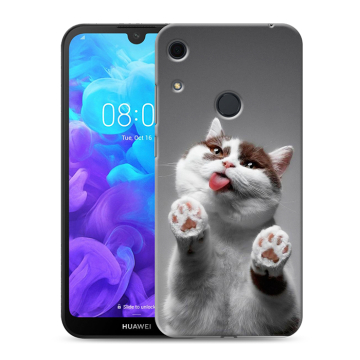 Силиконовый противоударный чехол на Huawei Y6s с принтом Коты Силиконовый противоударный чехол на Huawei Y6s с принтом Коты