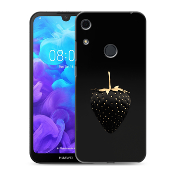 Силиконовый противоударный чехол на Huawei Y6s с принтом Черная клубника Силиконовый противоударный чехол на Huawei Y6s с принтом Черная клубника