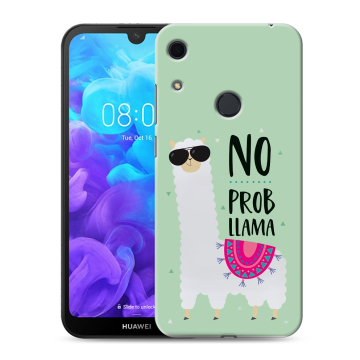 Силиконовый противоударный чехол на Huawei Y6s с принтом Лама Силиконовый противоударный чехол на Huawei Y6s с принтом Лама