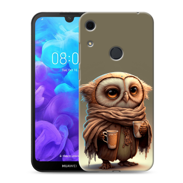 Силиконовый противоударный чехол на Huawei Y6s с принтом Сова Силиконовый противоударный чехол на Huawei Y6s с принтом Сова