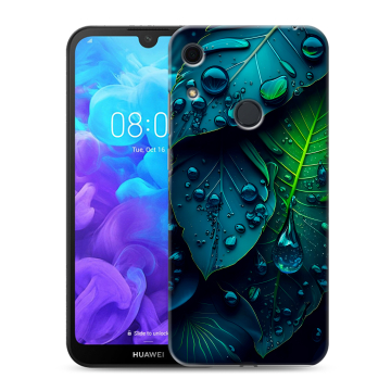Силиконовый противоударный чехол на Huawei Y6s с принтом Листья Силиконовый противоударный чехол на Huawei Y6s с принтом Листья