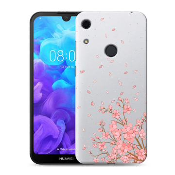 Силиконовый противоударный чехол на Huawei Y6s с принтом Ветка сакуры
