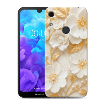 Силиконовый противоударный чехол на Huawei Y6s с принтом Цветы Силиконовый противоударный чехол на Huawei Y6s с принтом Цветы