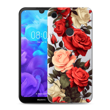 Силиконовый противоударный чехол на Huawei Y6s с принтом Розы