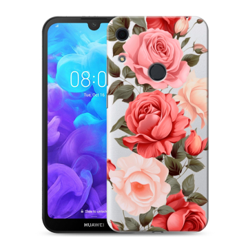 Силиконовый противоударный чехол на Huawei Y6s с принтом Розы